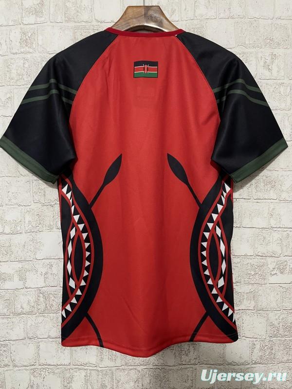 2026 Kenya Red with Maasai Shield Graphic Jersey