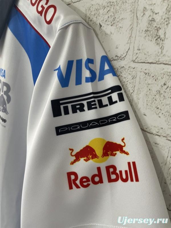 2026 F1 Red Bull Racing White with Blue Bull Graphic Polo