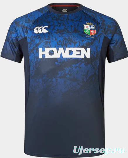 2025 British & Irish Lions Navy with Blue Pattern Jersey
