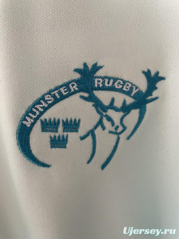 24/25 Munster Light Blue with Teal Hoops and Irish Text Third Jersey