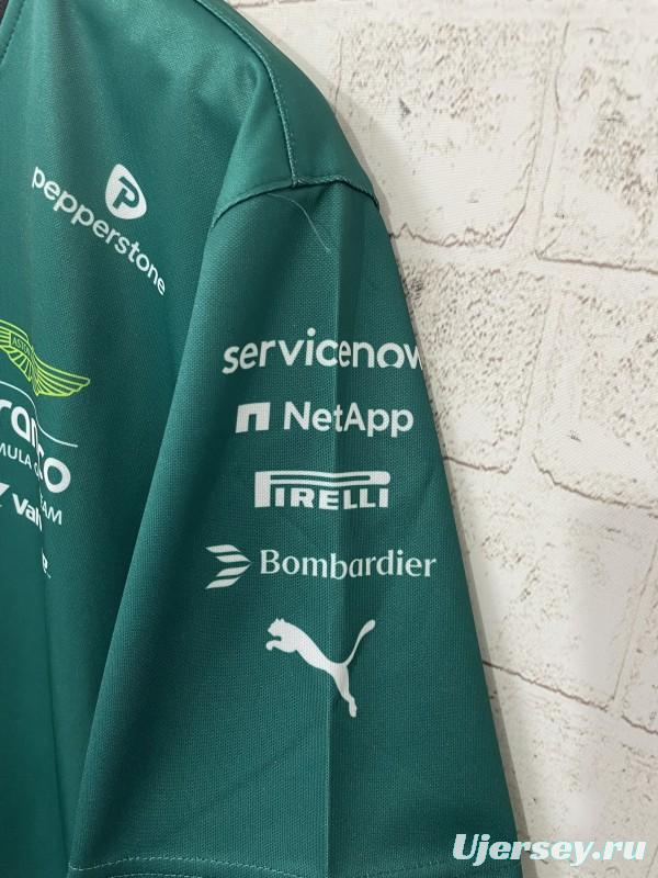 2025 F1 Aston Martin Aramco F1 Team Dark Green with Gold Trim Jersey