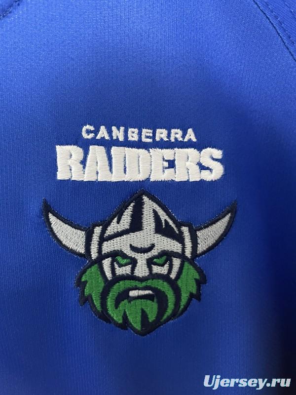 25/26 Canberra Raiders White with Blue, Green and Gold Stripes Jersey
