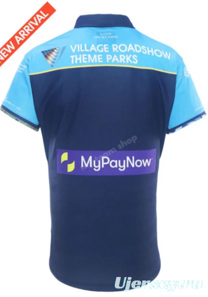 25/26 Gold Coast Titans Navy Blue with Sky Blue and Gold Chevrons Jersey