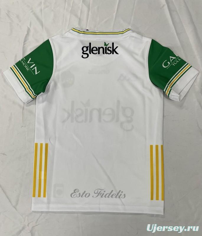 25/26 Kids Offaly GAA White with Green and Gold Trim Away Jersey