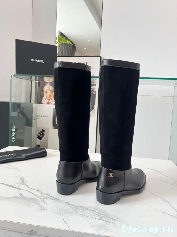 Adidas 2025 SS Suede Patchwork Chelsea Riding Boots Western Cowboy Boots - ModelX