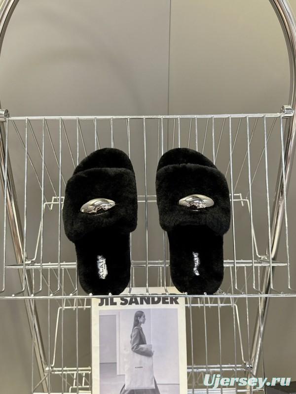 Alaïa Fall/Winter 2025 Fur Slippers - KFY00230