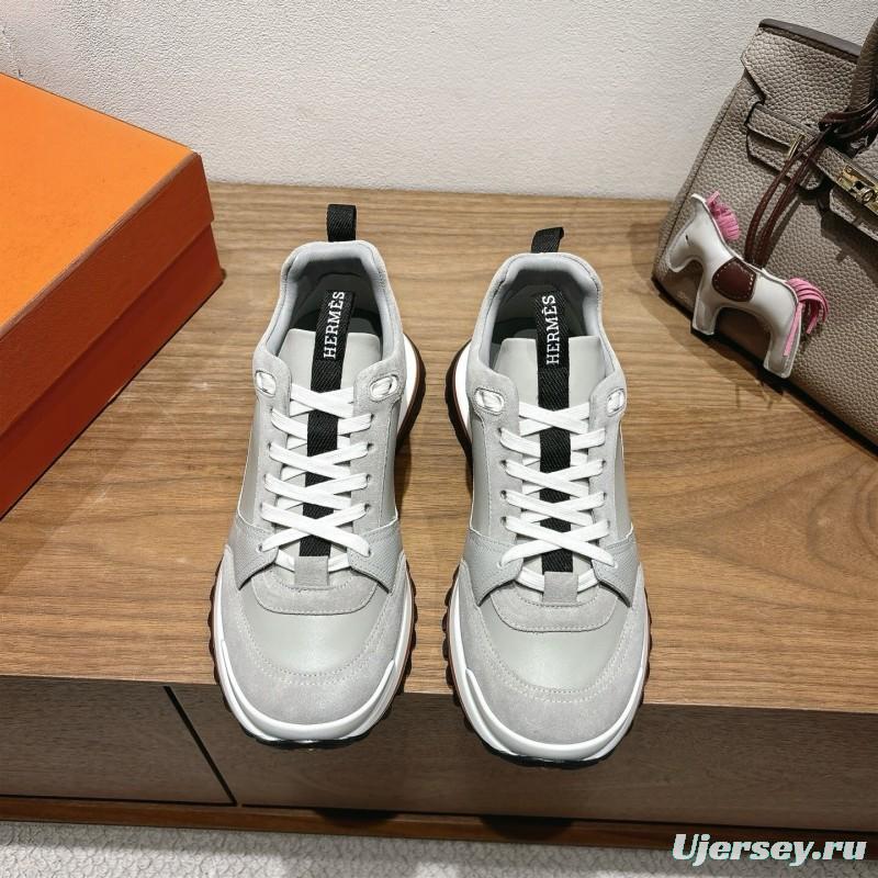 Hermès 2025/SS Autumn Winter New Boot-Type Shoes with British Color Blocking Design - AS00410