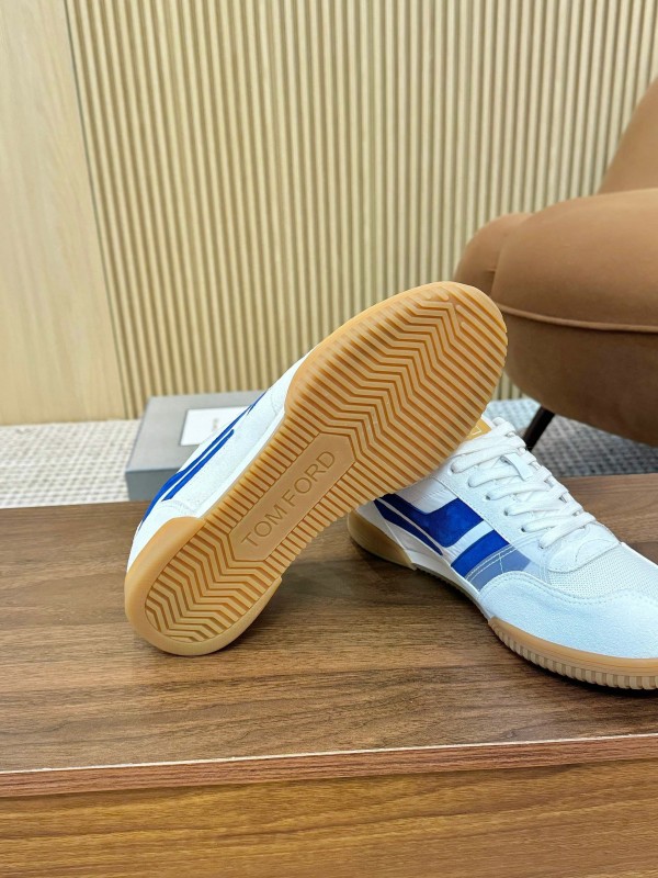Tom Ford 2025 SS Casual Shoes with Classic Color Blocking and Imported Leather Insole - AS00350