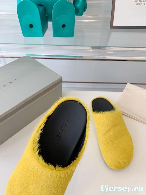 Marni 2025/SS Mule Shoes with Pony Hair - LY00
