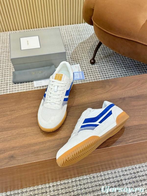 Tom Ford 2025 SS Casual Shoes with Classic Color Blocking and Imported Leather Insole - AS00350