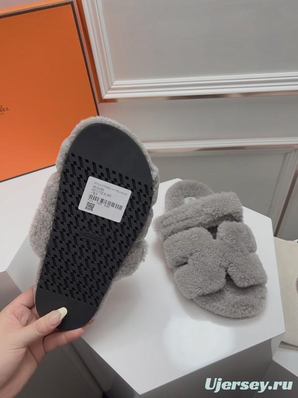 H Erijus Shoes 2025/SS Teddy Wool Slippers - LY00270