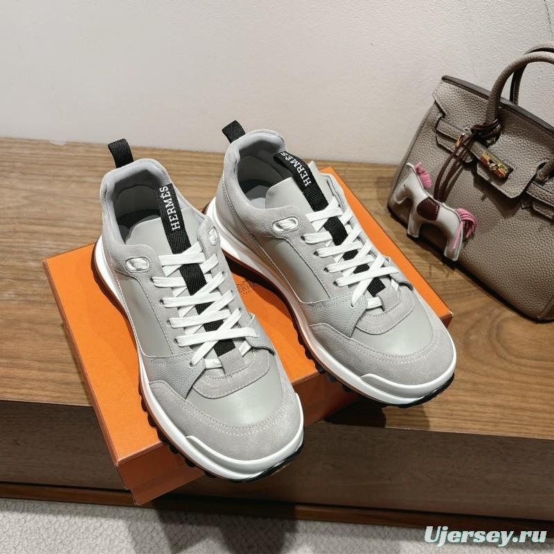 Hermès 2025/SS Autumn Winter New Boot-Type Shoes with British Color Blocking Design - AS00410