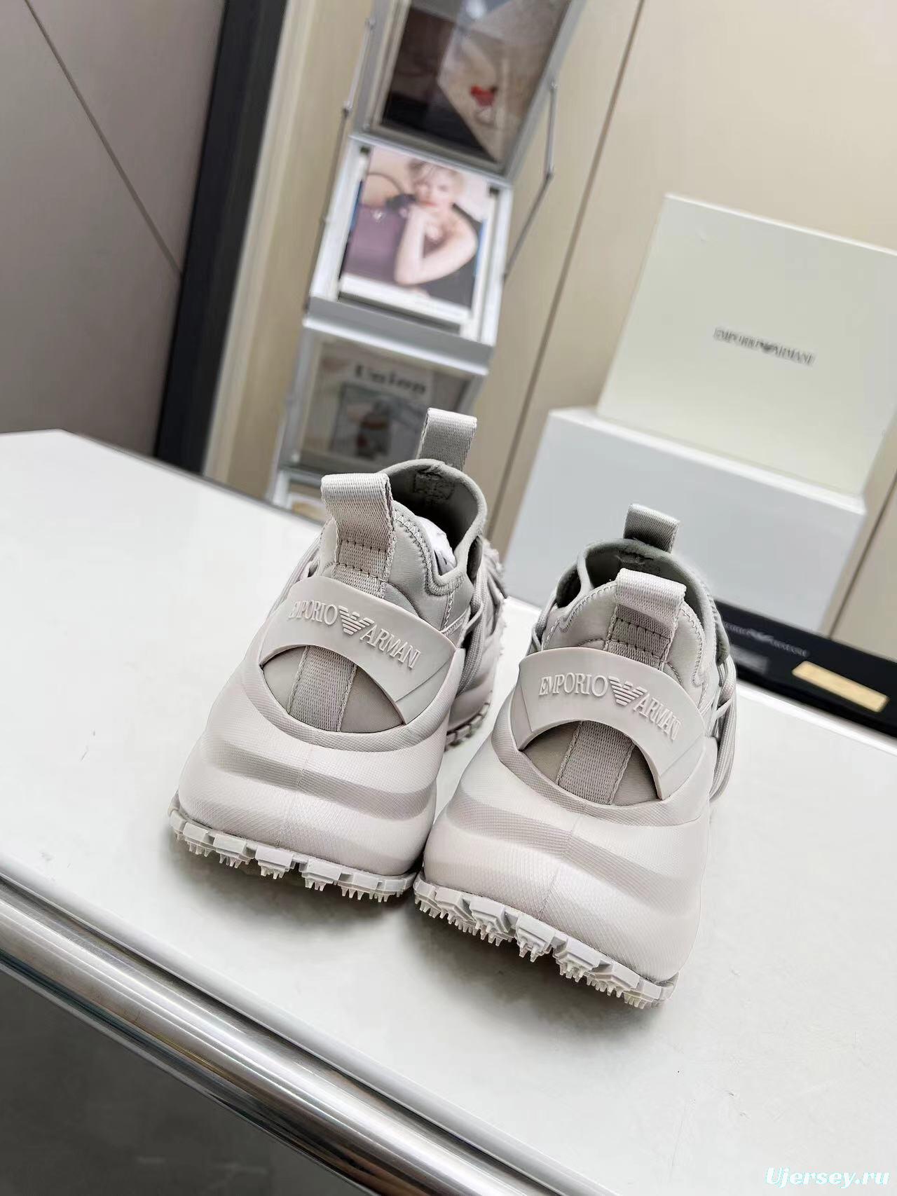 Armani 2025 SS Men's Sneakers with Tire Sole and Drawstring Design - LY00420