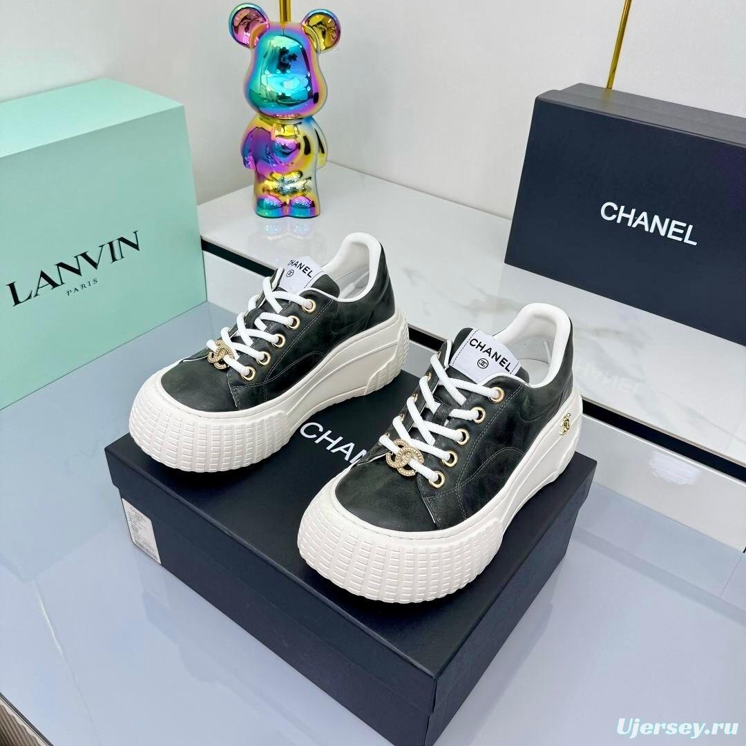 Chanel 2025 SS Loafers Panda Shoes Original Calfskin Casual Sneakers - LY00330