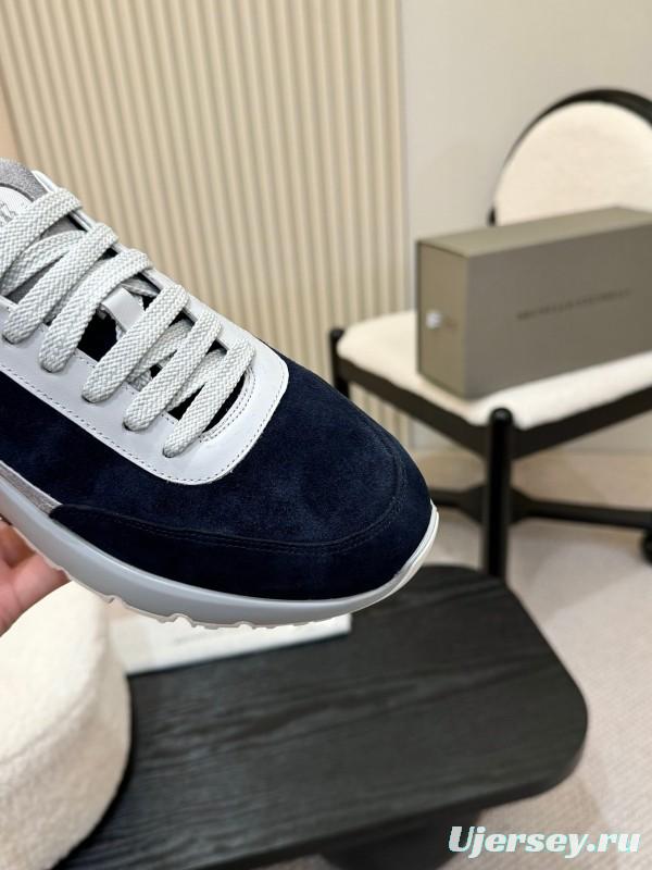 Brunello Cucinelli Casual Sneakers with Textured Calfskin and Seasonal Colors - KFY00320