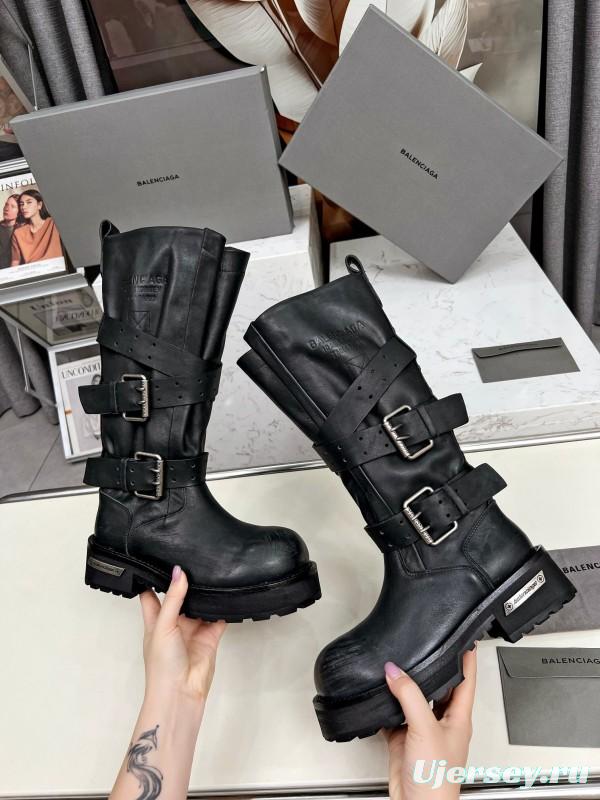 Balenciaga Paris 25FW Venom High-Top Boots Punk Style Motorcycle Ankle Boots 15 Inch - LY00520