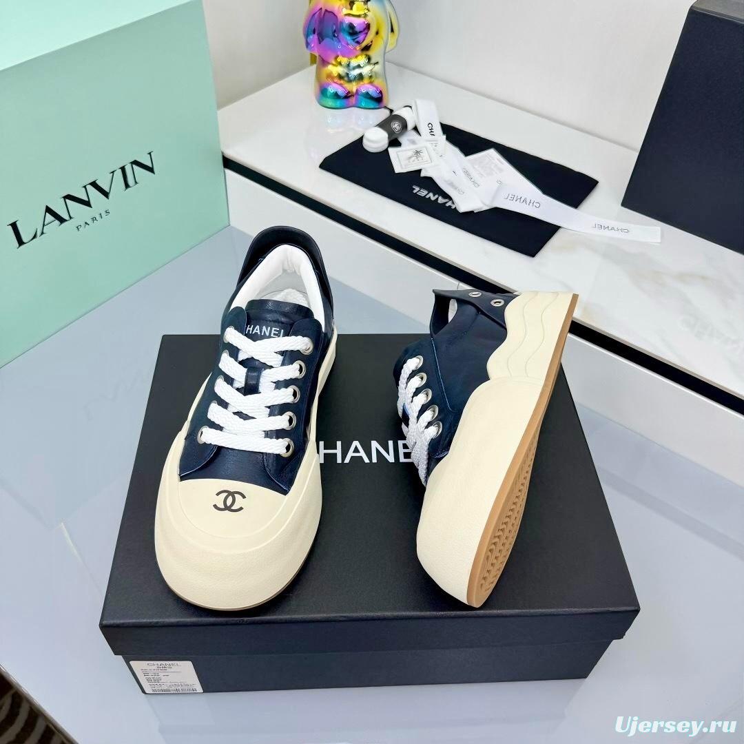 Chanel 2025 SS Panda Loafers Bread Shoes Original Calfskin - LY00320