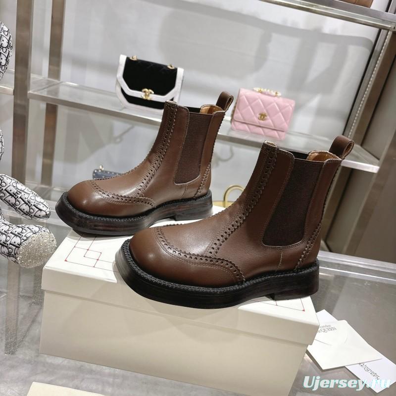 Alexander McQUEEN Retro Chelsea Short Boots Spring Autumn Collection - KFY00340