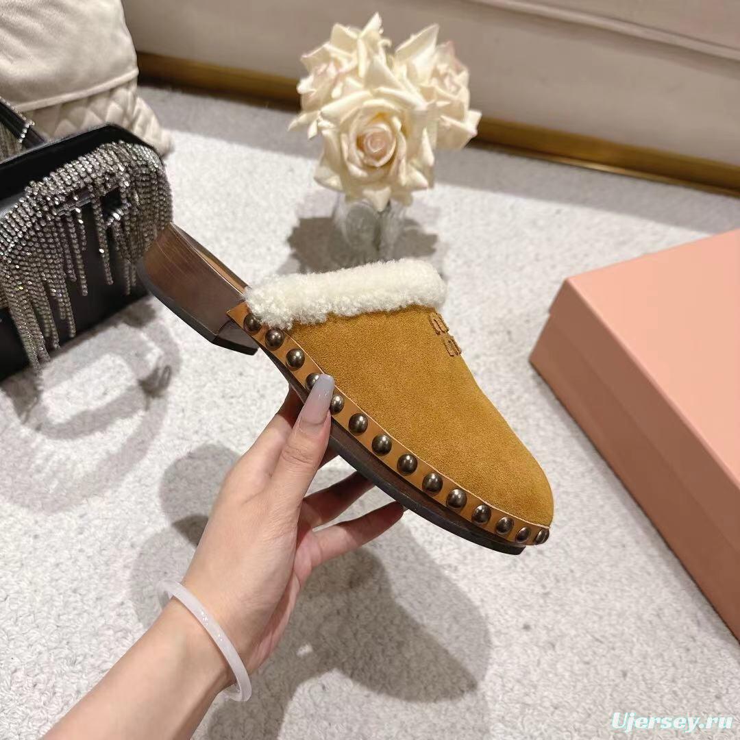 Miu Miu Cotton Shoes Sandals 2025 SS Collection Unique Washing Process - LY00260