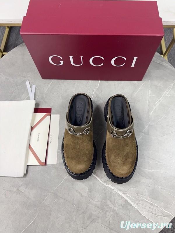 Gucci 2025/SS Double GG Grooved Platform Loafers - KFY00280