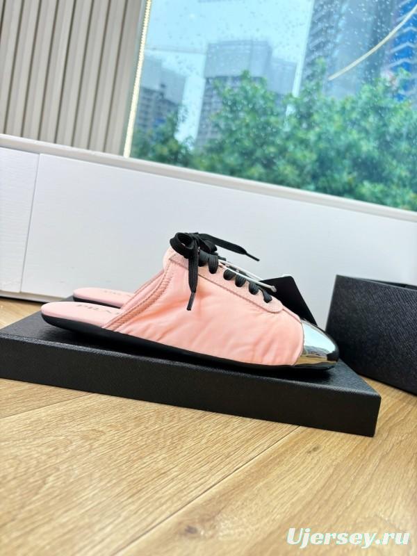 Prada 2025 SS Metal Toe Thin Sole Trainer Casual Shoes - LY00270