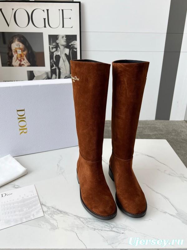 Dior 2025/SS Retro British Style Brogue New Knight Boots - LY00460