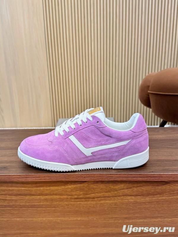 TOM FORD 2025 SS Casual Sneakers with Classic Color Blocking and Imported Leather Insole - AS00350