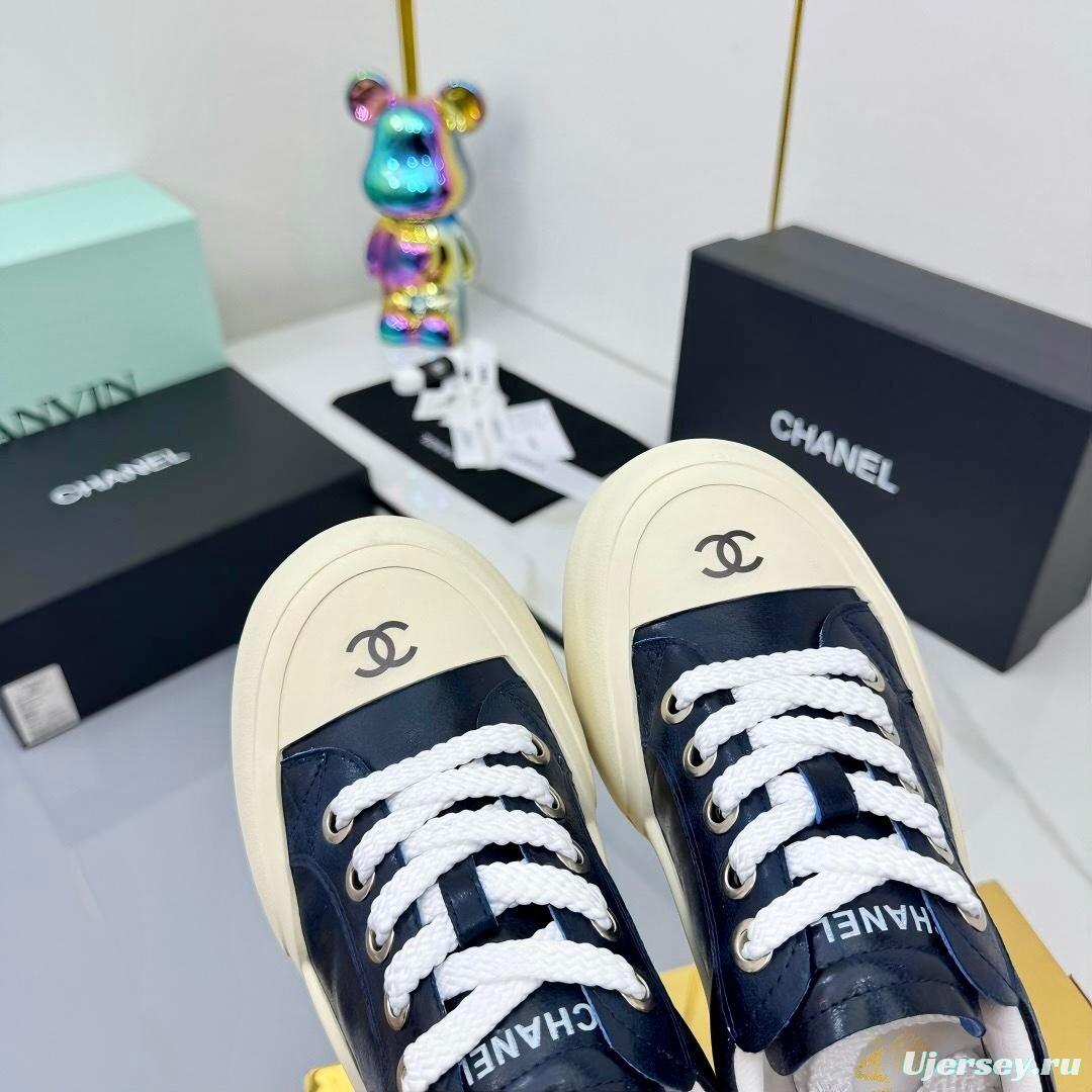 Chanel 2025 SS Panda Loafers Bread Shoes Original Calfskin - LY00320