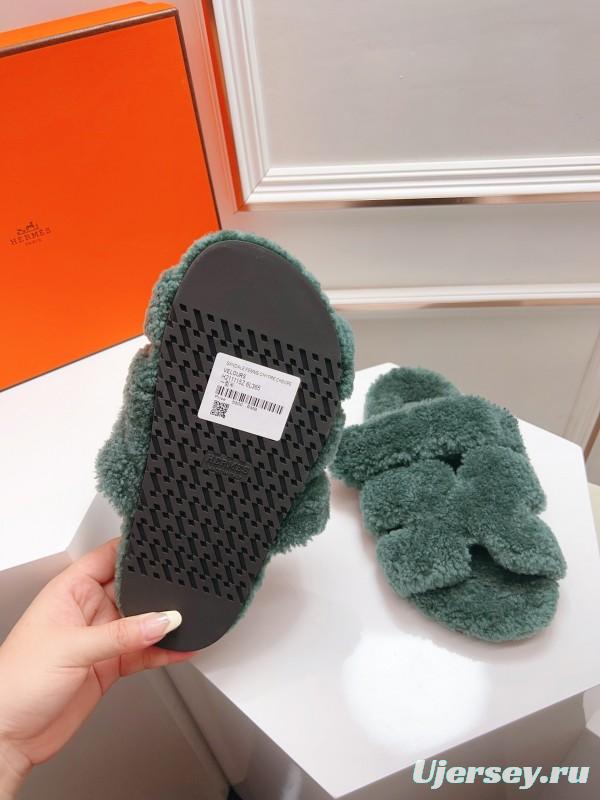 H Love Second Uncle Shoe Fur Slippers - LY00270