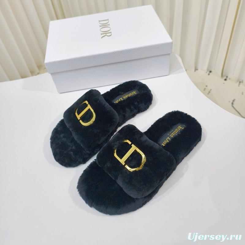 Dior Metal Buckle Wool Slippers Series - LY00280
