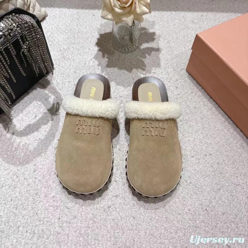Miu Miu Cotton Shoes Sandals 2025 SS New Season Unique Wiping Craft - LY00260