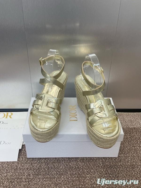 Dior D-Club Jelly Color Hollow Layered Cross Strap Platform High Heel Women Shoes - KFY00290