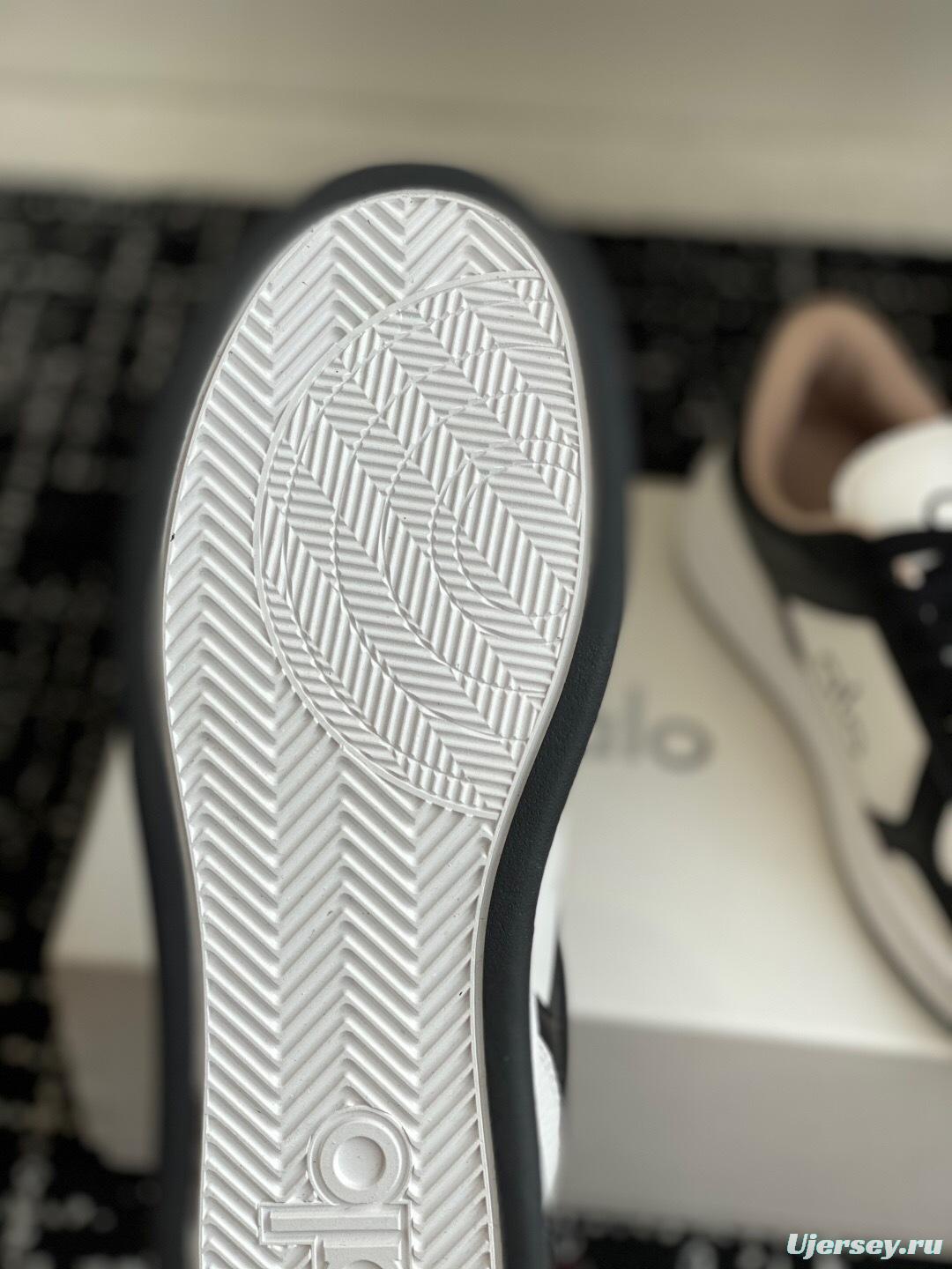 Alo 2025 SS Two-Tone White Sneakers Chunky Sole Comfort Casual - KFY00280