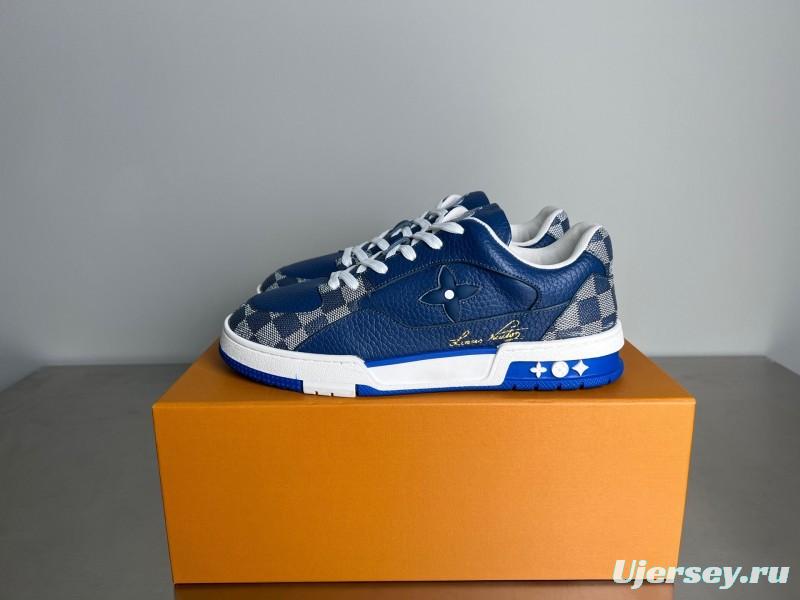 Louis Vuitton 2025 SS Replica Luxury Sneakers with Signature Logo and Dual-Color TPU Sole - YC