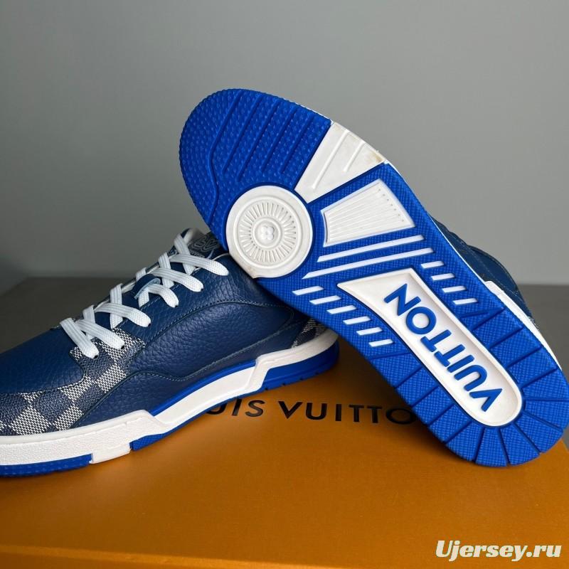 Louis Vuitton 2025 SS Replica Luxury Sneakers with Signature Logo and Dual-Color TPU Sole - YC