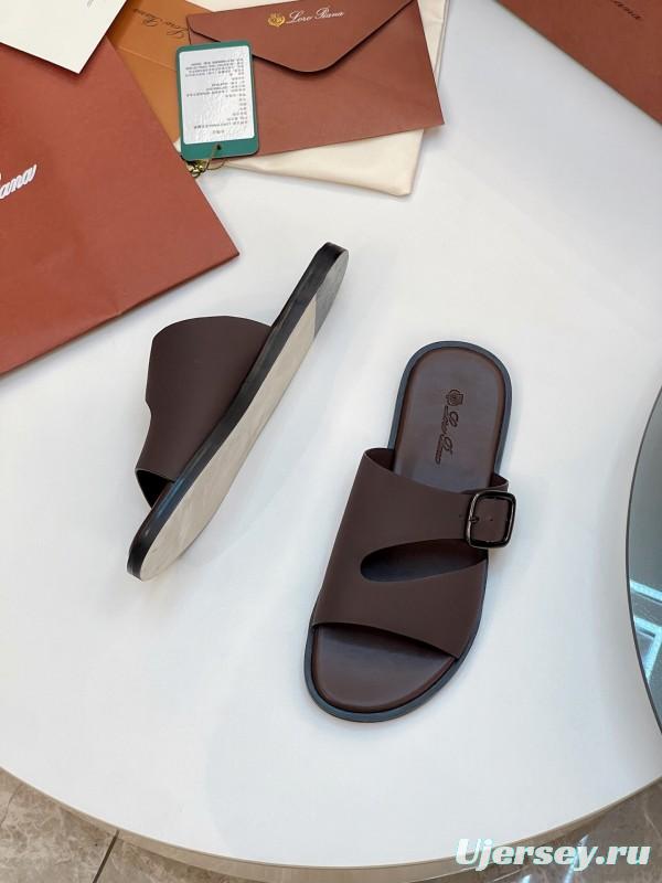 Loro Piana 2025/SS Men's Spring Summer Slippers with High-Quality Stitching and Comfortable Sole - AS00250