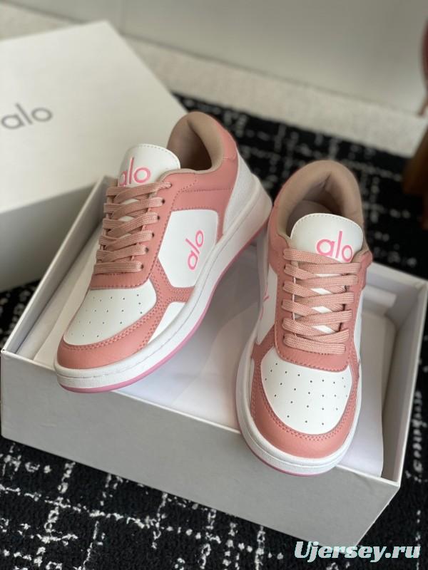 Alo 2025 SS Two-Tone White Sneakers Platform Comfort Casual Shoes - KFY00280