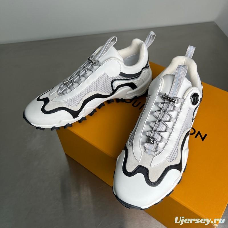 LV RUSH Calfskin Metal LV Circle Accessory Slip-Resistant Low-Top Casual Lifestyle Shoes - YC