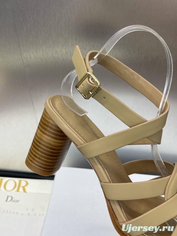 Dior D-Club Jelly Color Hollow Layered Cross Strap High Heel Women Shoes - KFY00290