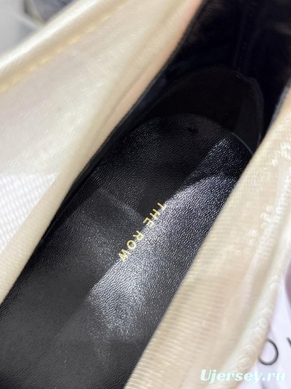 THEROW 2025SS French Retro Minimalist Style Mesh Kitten Heel Sandals - KFY00320