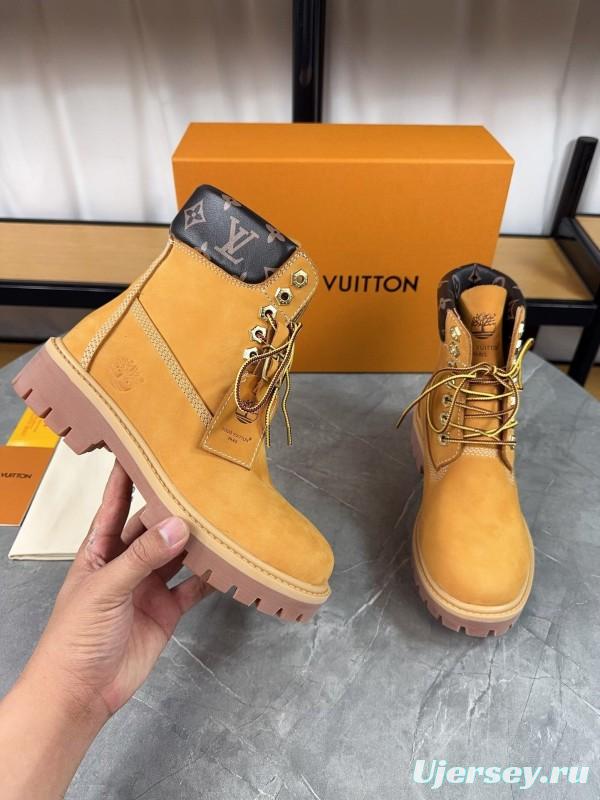 Timberland x LV Monogram Ankle Boots Waterproof Suede - LY00380