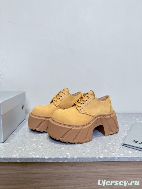 Smfk 2025 SS Collection Platform Derby Shoes with Thick Sole - LY00260