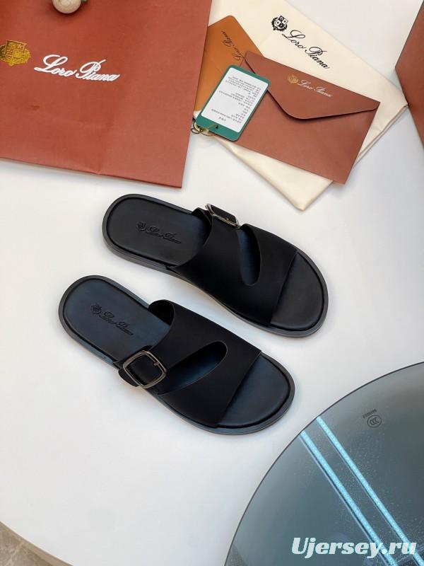 Loro Piana 2025 SS Men's Spring Summer Slippers with High-Quality Stitching - AS00250