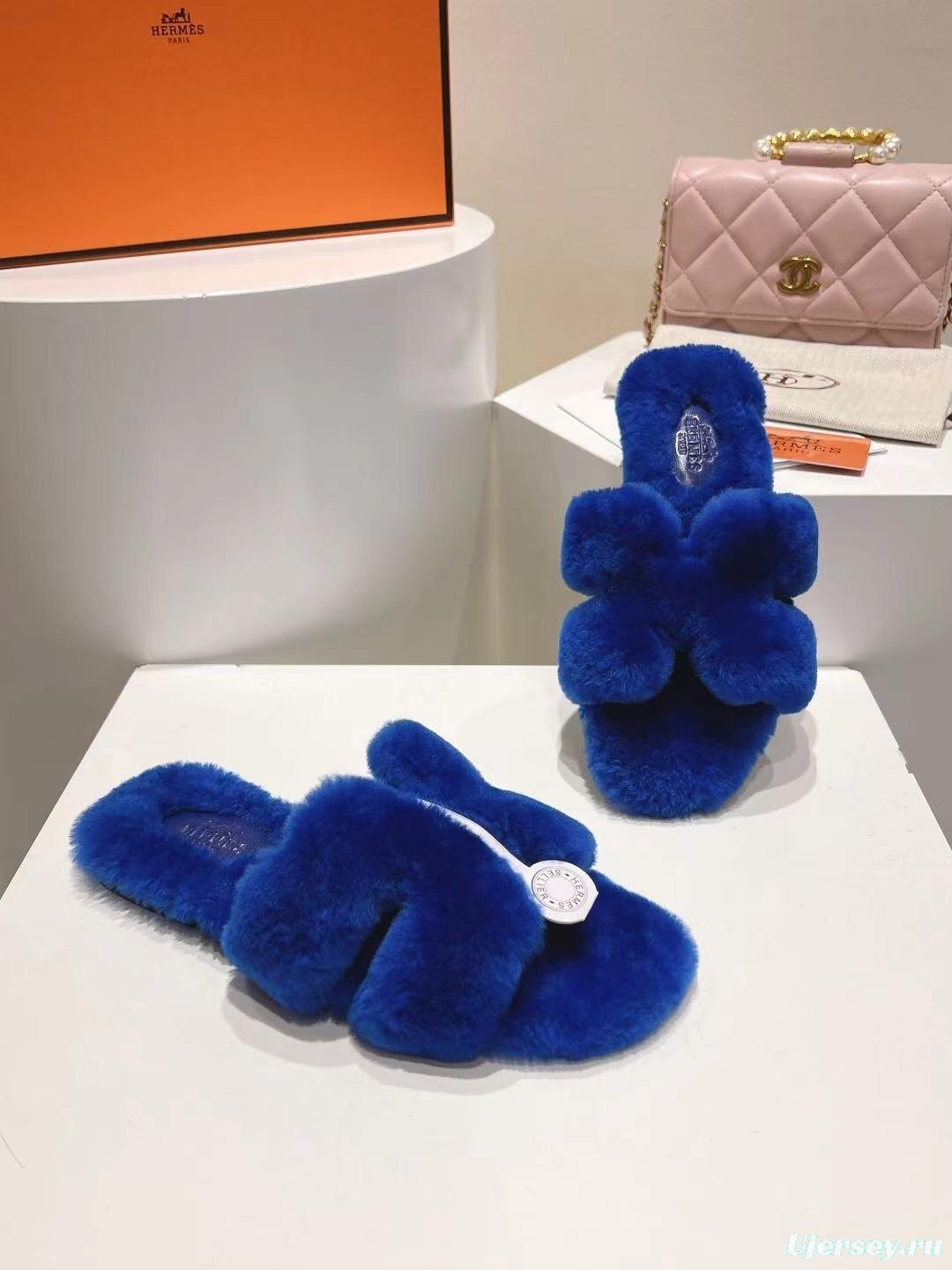 Hermès 2025 SS Love Slipper Flat Wool Slipper - LY00240