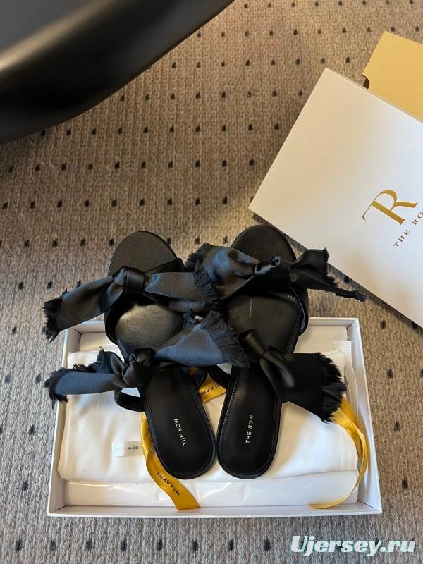 The Row 25ss Hand-Woven Bow Slippers - KFY00280