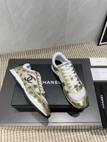 Chanel Silver Horn King II Casual Series Sneakers - KFY00330
