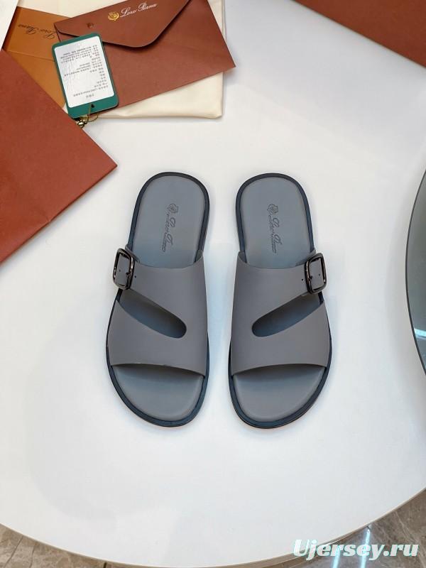 Loro Piana 2025 SS Men's Spring Summer Slippers with High-Quality Stitching and Comfortable Sole - AS00250