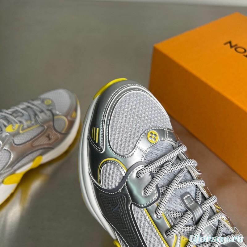 L v Olympia Round Toe Lace-Up Low Top Casual Lifestyle Shoes - YC