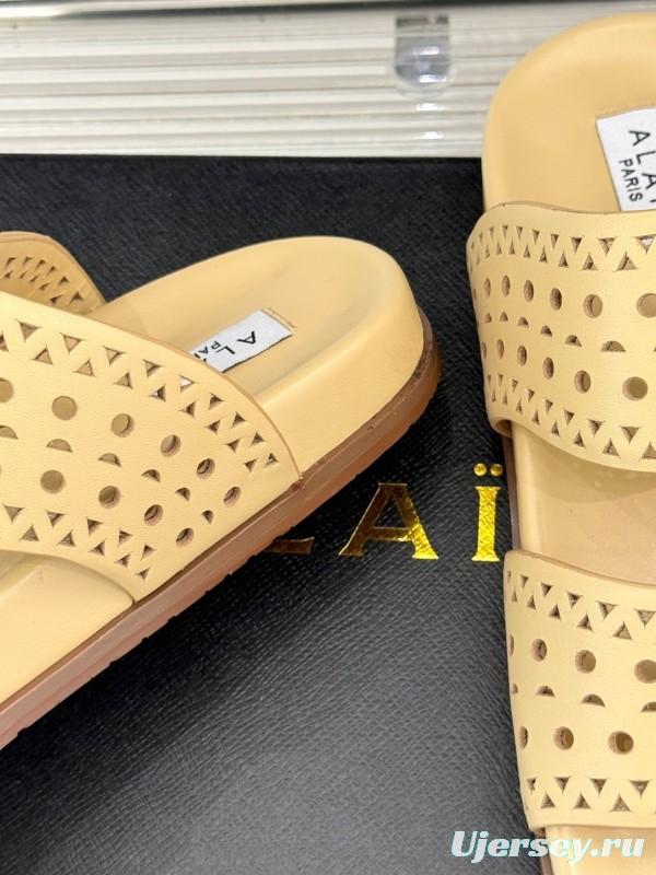 Alaia Spring Summer 2025 Laser Cutout Casual Sandals - KFY00260