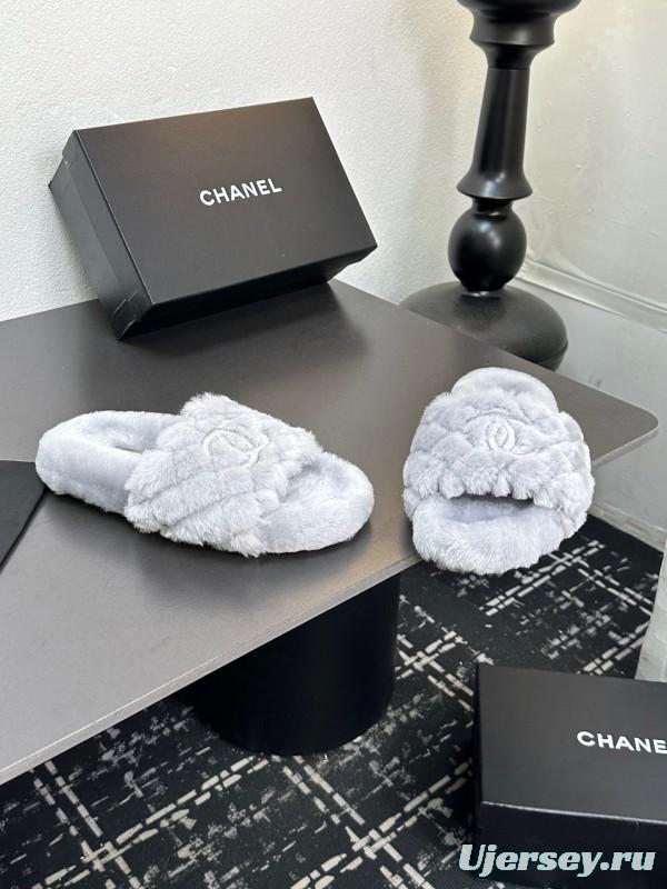 Chanel 2025 Spring/Summer Luxury Wool Slippers - LY00250